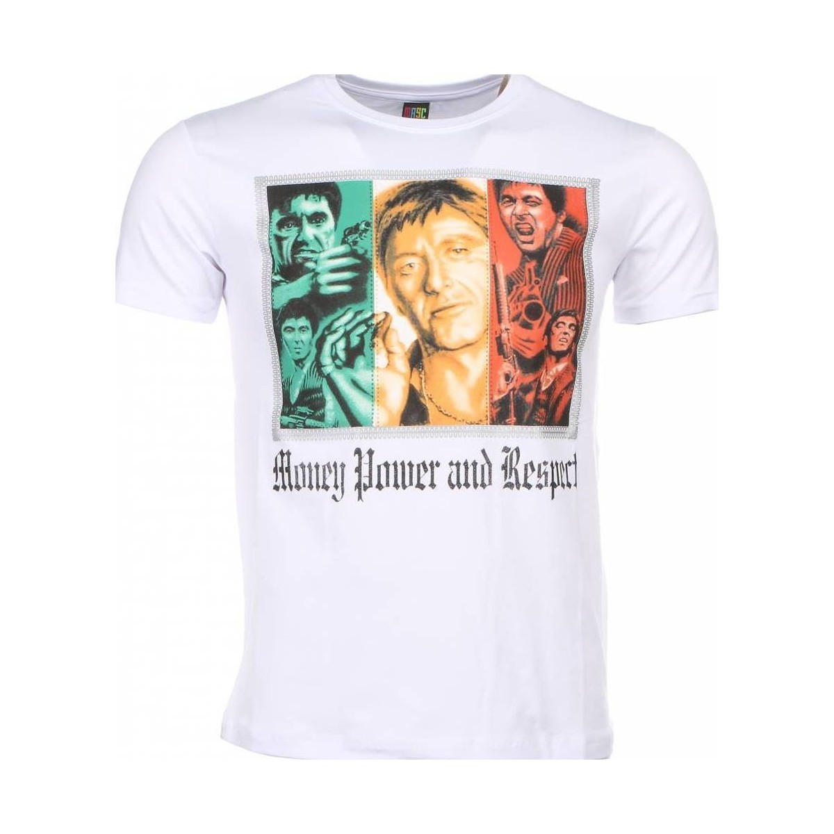 Textiel Heren T-shirts korte mouwen Local Fanatic Scarface Money Power Respect Print Wit