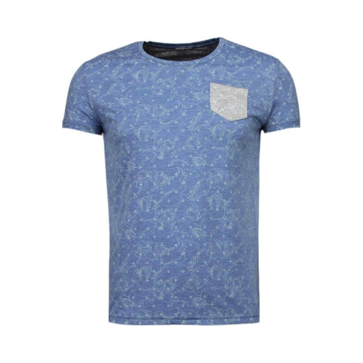 Textiel Heren T-shirts korte mouwen Bn8 Black Number Blader Motief Summer Blauw