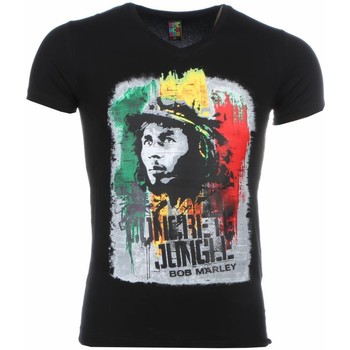 Textiel Heren T-shirts korte mouwen Local Fanatic Bob Marley Concrete Jungle Print Zwart