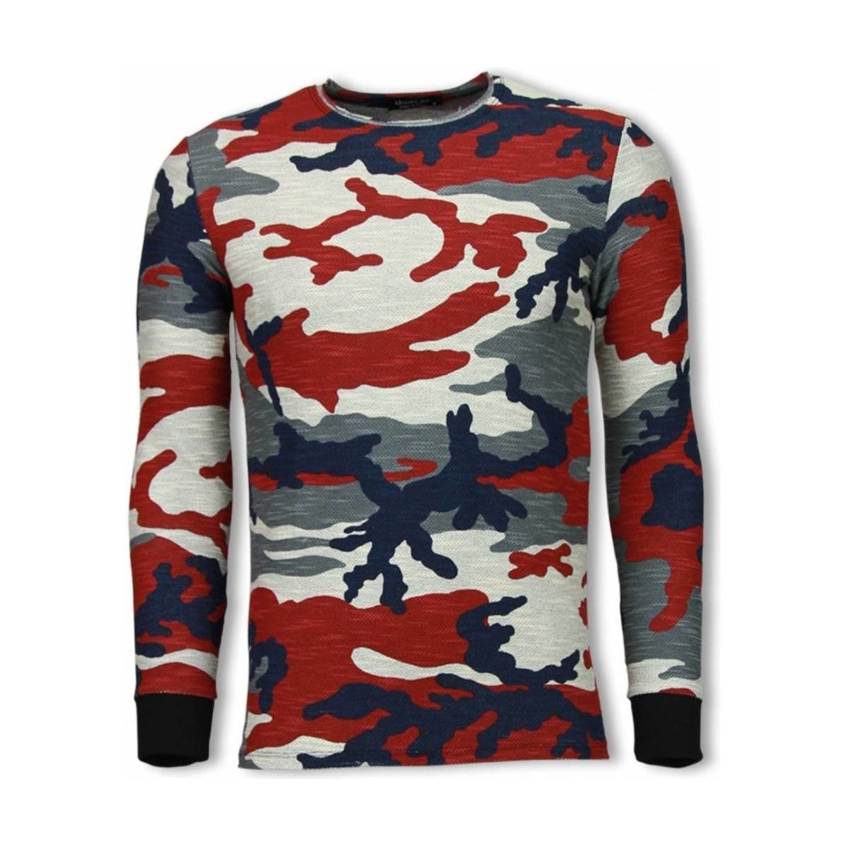 Textiel Heren Sweaters / Sweatshirts Tony Backer Army Zipped Back Long Fit Camo Rood