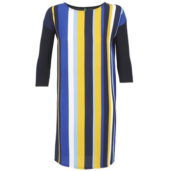 Textiel Dames Korte jurken Benetton VAGODA Blauw / Geel / Wit