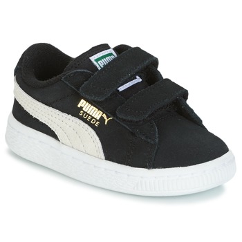 Schoenen Kinderen Lage sneakers Puma SUEDE 2 STRAPS INF Zwart / Wit