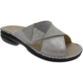 Schoenen Dames Leren slippers Calzaturificio Loren LOM2657bi Wit