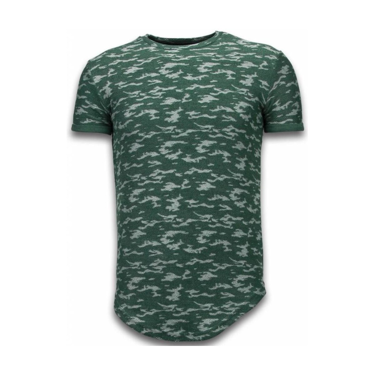 Textiel Heren T-shirts korte mouwen Justing Fashionable Camouflage Long Fi Army Groen