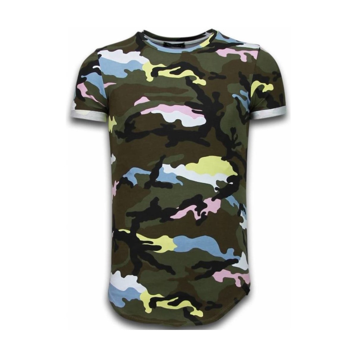 Textiel Heren T-shirts korte mouwen Tony Backer Known Camouflage Long Fi Army Pink Groen