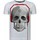 Textiel Heren T-shirts korte mouwen Local Fanatic Skull Bring The Beat Rhinestone Wit