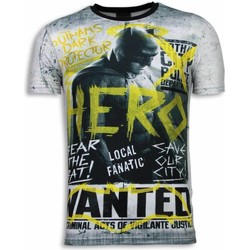 Textiel Heren T-shirts korte mouwen Local Fanatic Wanted Gothams Hero Digital Wit
