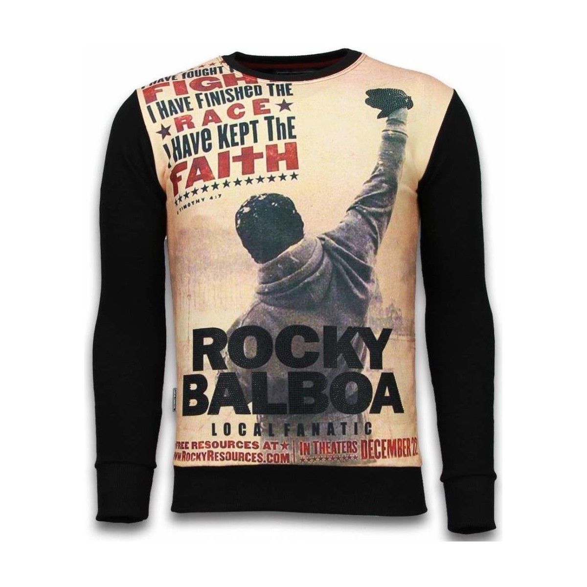 Textiel Heren Sweaters / Sweatshirts Local Fanatic Rocky Balboa Faith Digital Zwart