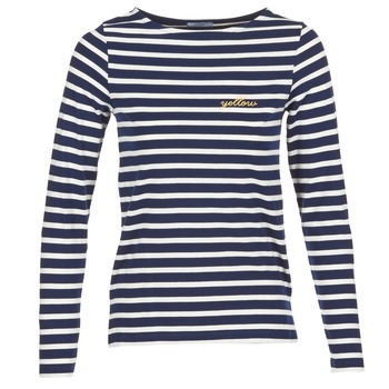 Textiel Dames T-shirts met lange mouwen Betty London IFLIGEME Marine / Wit