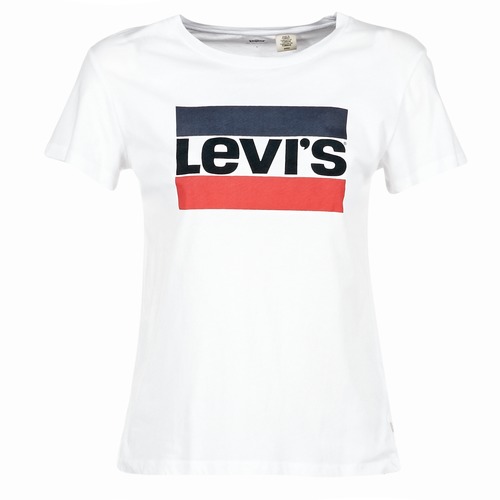 hout accent Noordoosten Levi's THE PERFECT TEE Wit - Textiel T-shirts korte mouwen Dames € 30,61