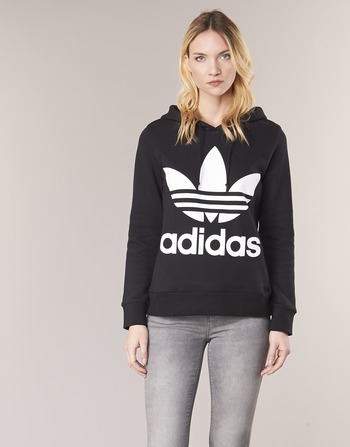 Textiel Dames Sweaters / Sweatshirts adidas Originals TREFOIL HOODIE Zwart