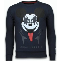 Textiel Heren Sweaters / Sweatshirts Local Fanatic Kiss My Mickey Rhinestone Blauw