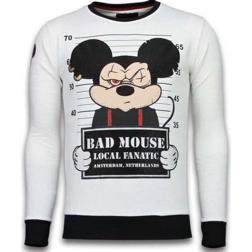 Textiel Heren Sweaters / Sweatshirts Local Fanatic Bad Mouse Rhinestone Wit