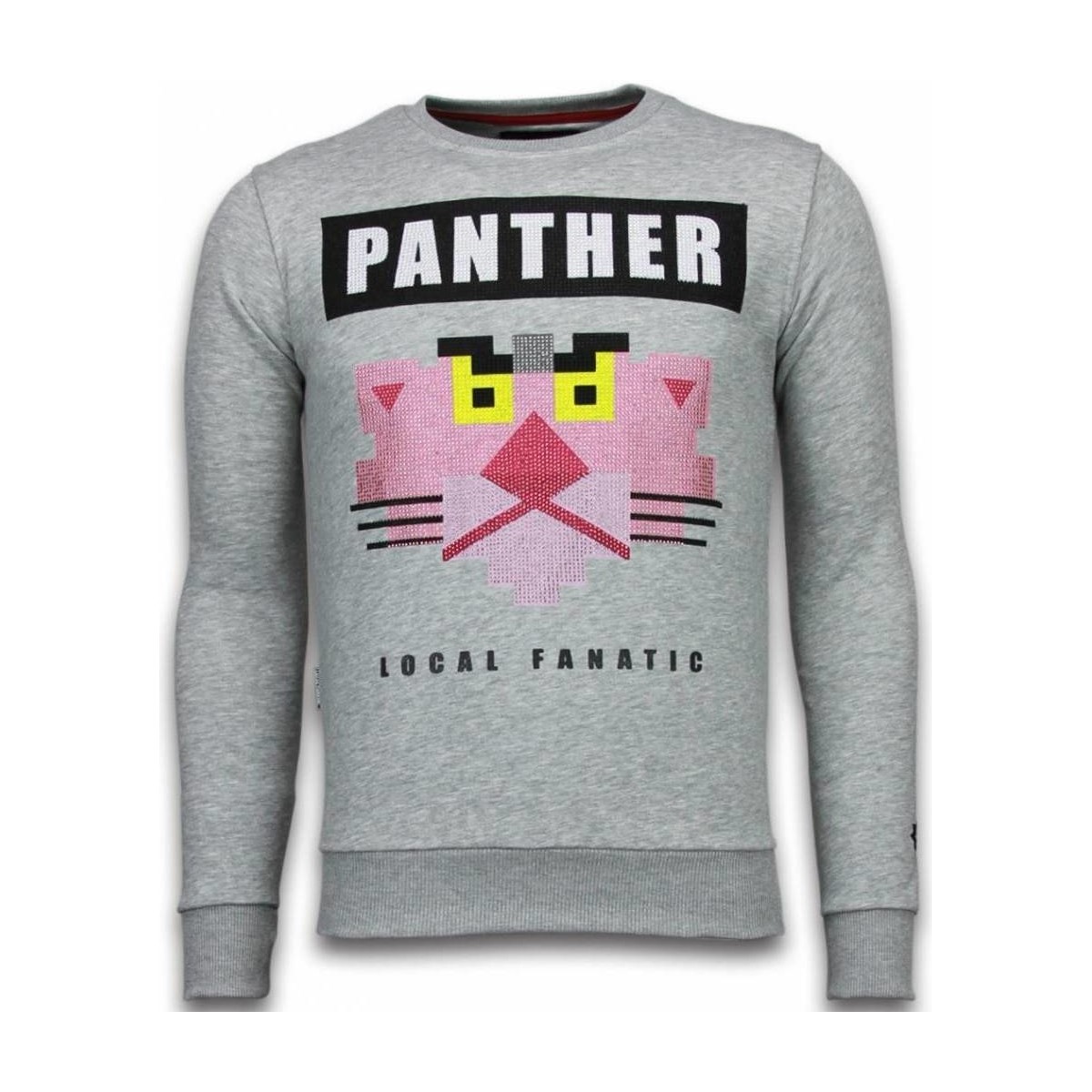 Textiel Heren Sweaters / Sweatshirts Local Fanatic Panther Rhinestone Grijs