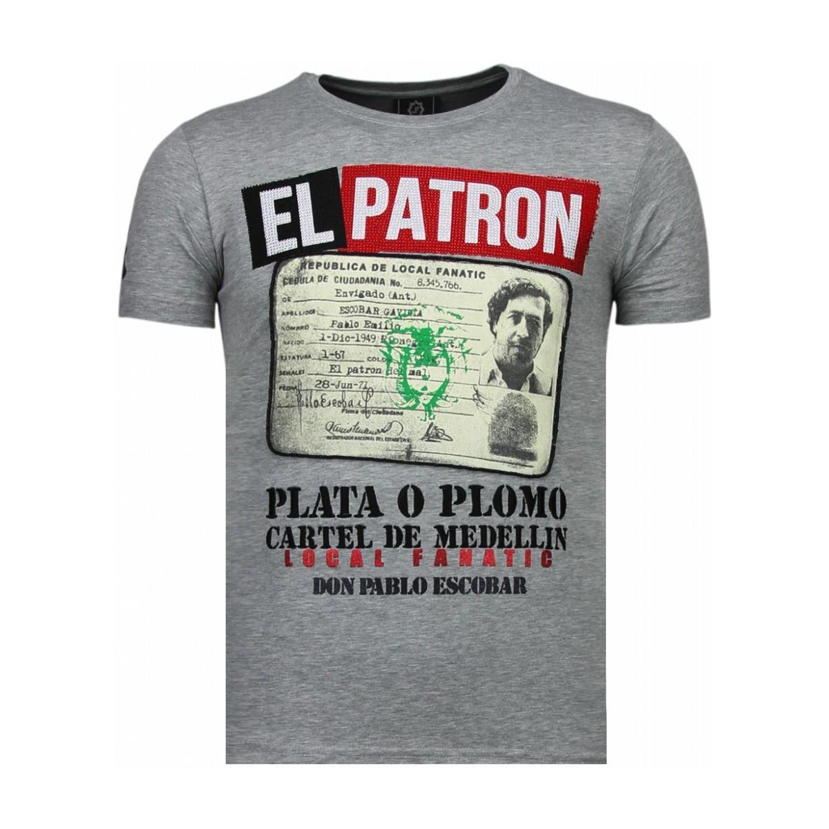 Textiel Heren T-shirts korte mouwen Local Fanatic El Patron Narcos Billionaire Grijs