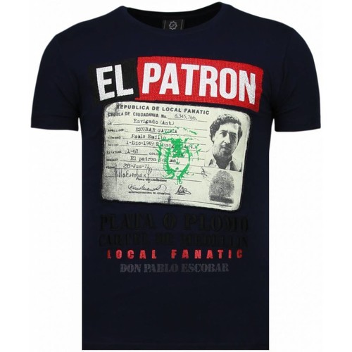 Textiel Heren T-shirts korte mouwen Local Fanatic El Patron Narcos Billionaire Blauw