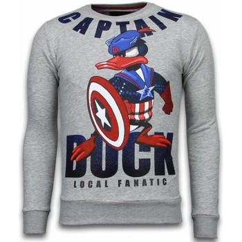 Textiel Heren Sweaters / Sweatshirts Local Fanatic Captain Duck Rhinestone Grijs