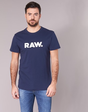 Textiel Heren T-shirts korte mouwen G-Star Raw HOLORN R T S/S Marine