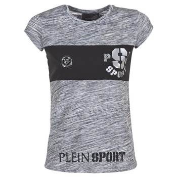 Textiel Dames T-shirts korte mouwen Philipp Plein Sport THINK WHAT U WANT Grijs