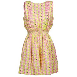 Textiel Dames Korte jurken Manoush FLAMINGO Roze / Fluo / Geel