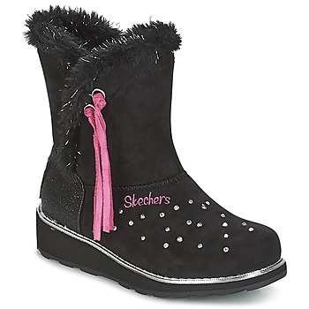 Schoenen Meisjes Snowboots Skechers SPARKLES Zwart / Roze