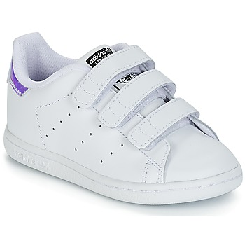 Schoenen Meisjes Lage sneakers adidas Originals STAN SMITH CF I Wit / Zilver
