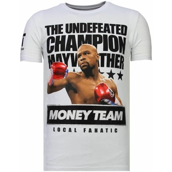 Textiel Heren T-shirts korte mouwen Local Fanatic Money Team Champ Rhinestone Wit