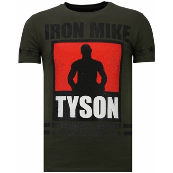 Textiel Heren T-shirts korte mouwen Local Fanatic Iron Mike Tyson Rhinestone Groen