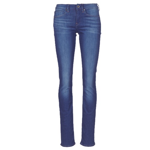Textiel Dames Straight jeans G-Star Raw MIDGE SADDLE MID STRAIGHT Blauw / Medium / Vintage