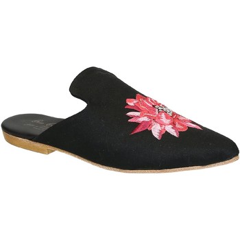 Schoenen Dames Leren slippers Gia Couture CACTUS DESERT B Zwart