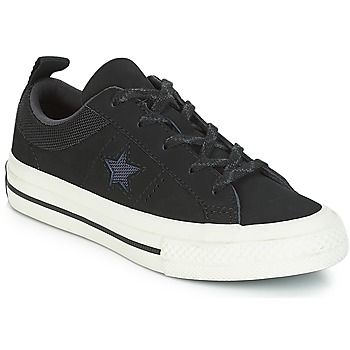 Schoenen Kinderen Lage sneakers Converse ONE STAR NUBUCK OX Zwart / Wit
