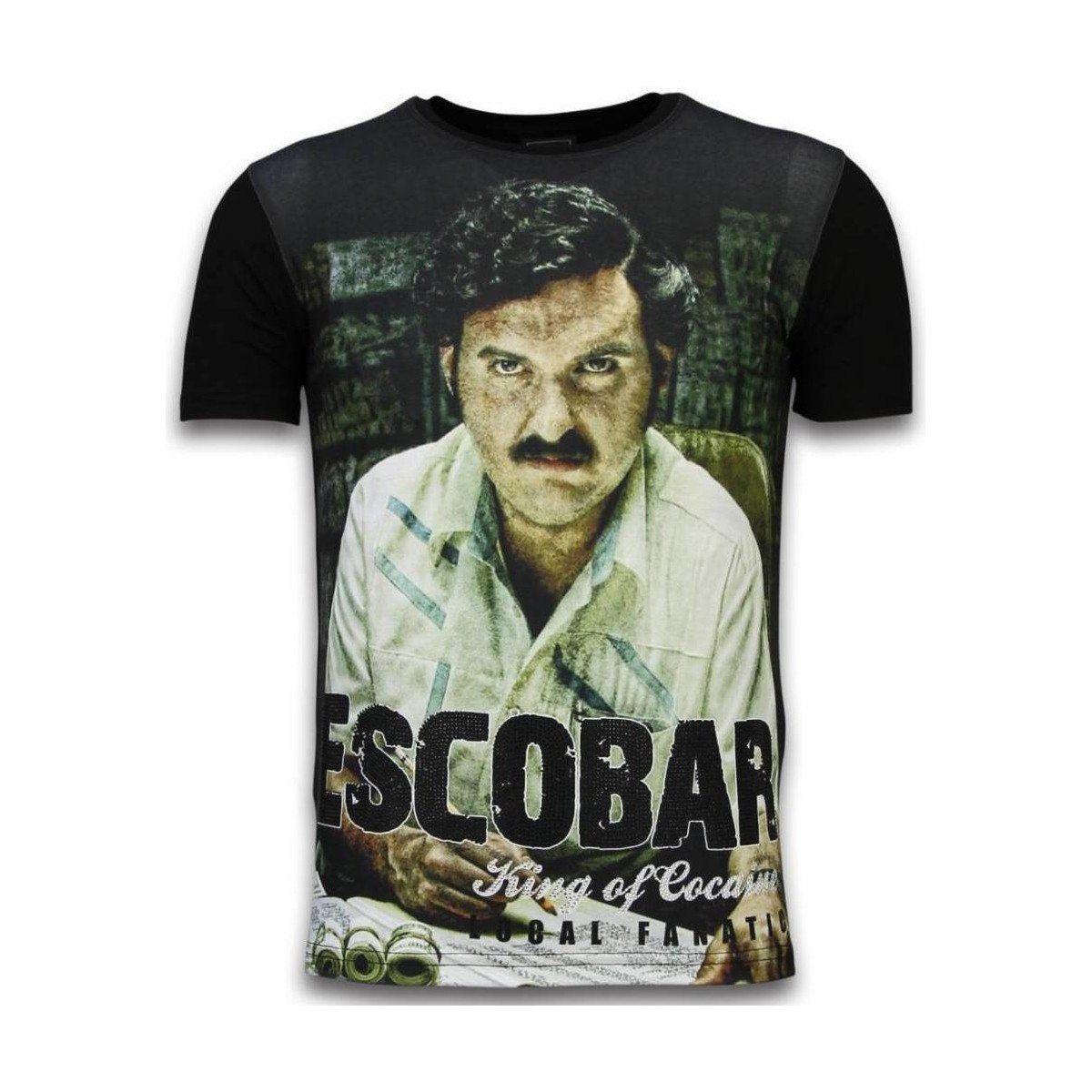 Textiel Heren T-shirts korte mouwen Local Fanatic Escobar King Of Cocaine Digital Zwart