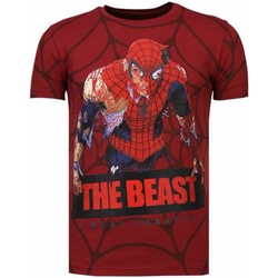 Textiel Heren T-shirts korte mouwen Local Fanatic The Beast Spider Rhinestone Bordeaux