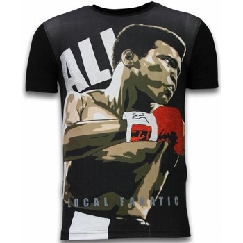 Textiel Heren T-shirts korte mouwen Local Fanatic Muhammad Ali Digital Rhinestone Zwart