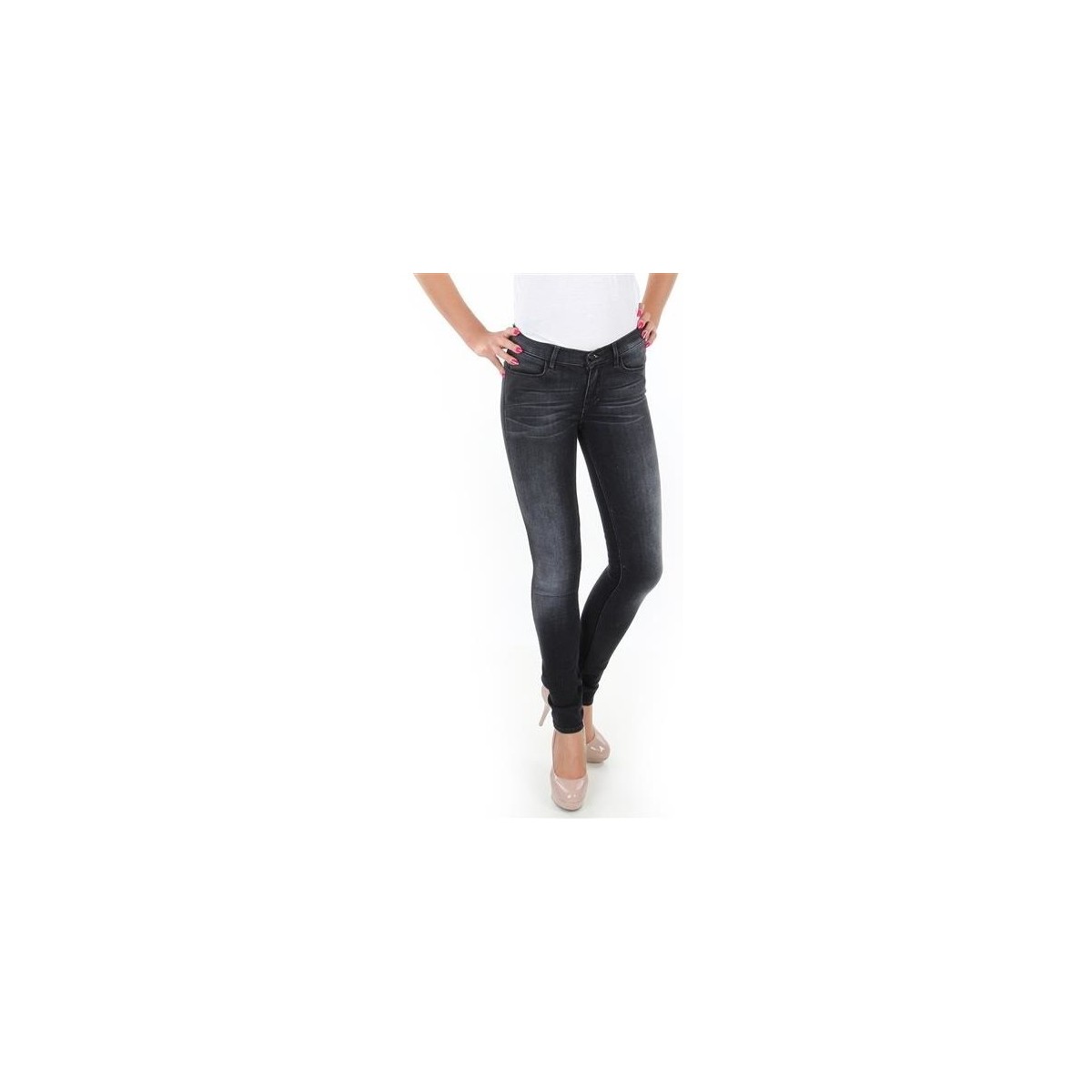 Textiel Dames Skinny Jeans Wrangler Jaclyn W26DLI53K Zwart