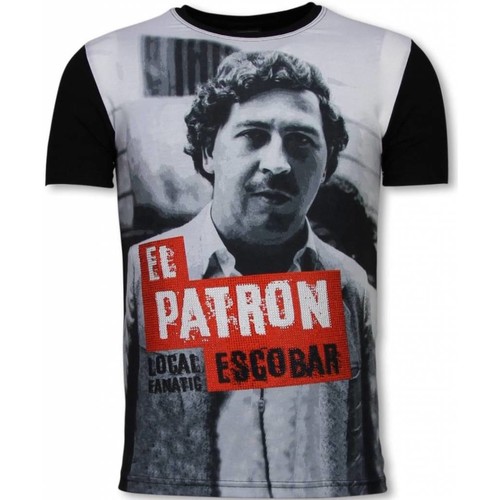 Textiel Heren T-shirts korte mouwen Local Fanatic El Patron Escobar Digital Zwart