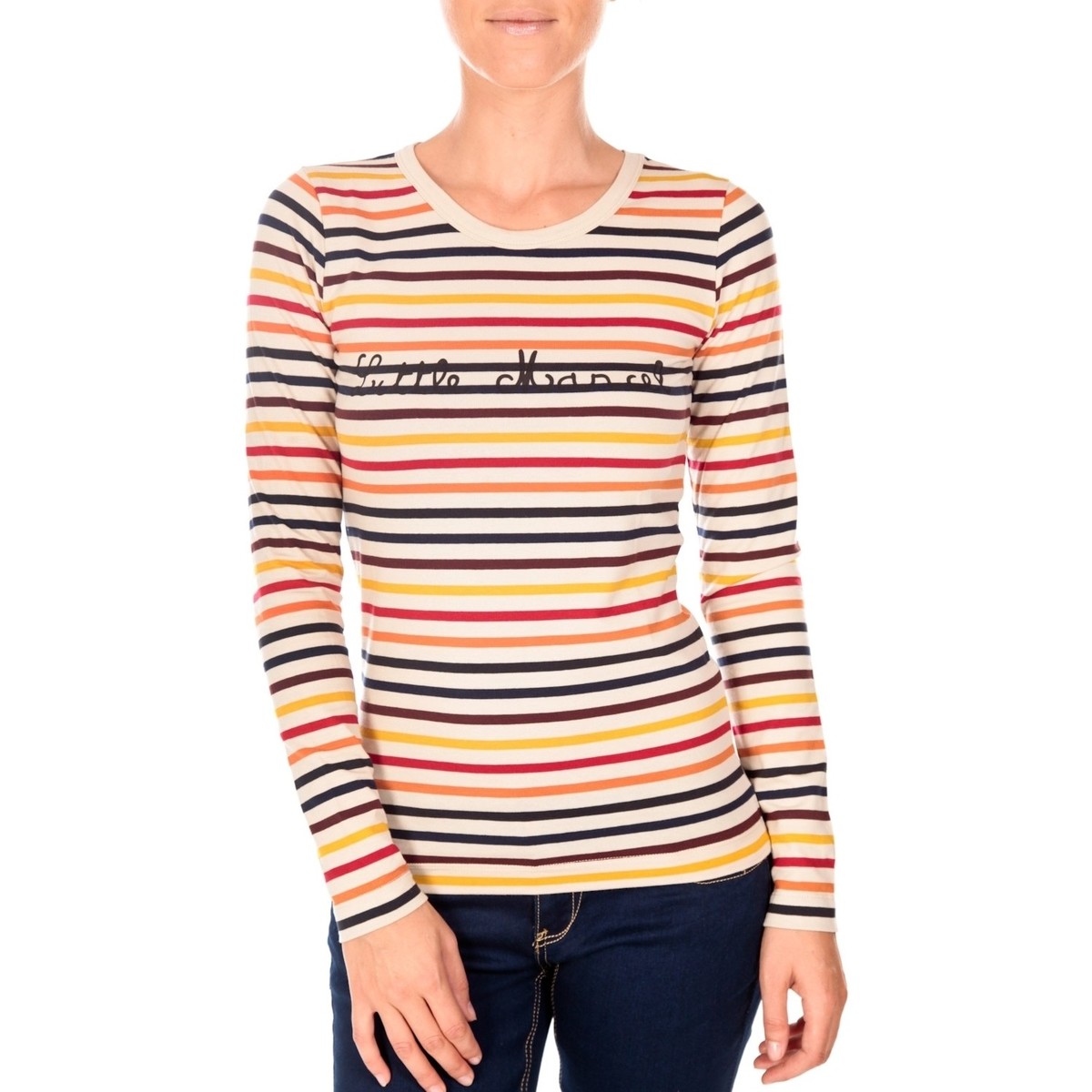 Textiel Dames T-shirts met lange mouwen Little Marcel LINE RDC ML MULTICO 234 multicolor Multicolour