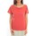 Textiel Dames T-shirts korte mouwen Blune T-Shirt Pointilleuse PO-TF02E13 Rouge Rood