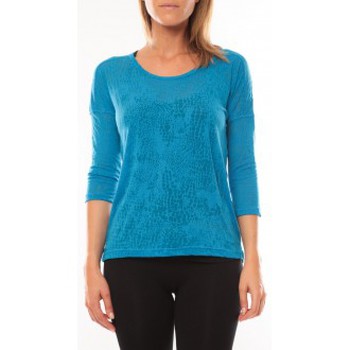 Textiel Dames Tops / Blousjes Vero Moda Fiona 3/4 Top It 10108869 Bleu Blauw