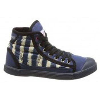 Schoenen Dames Sneakers Little Marcel Baskets Samba Up Stripes Bleu Blauw