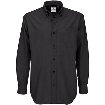 Textiel Heren Overhemden lange mouwen B And C SMO01 Zwart