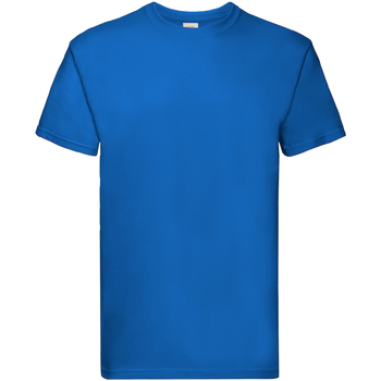 Fruit Of The Loom Heren Super Premium T-shirt met korte mouwen en ronde hals (Royaal Blauw)