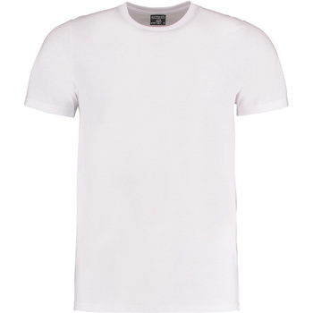 Textiel Heren T-shirts met lange mouwen Kustom Kit KK504 Wit