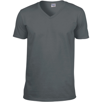 Gildan Heren Zachte stijl V-hals T-Shirt met korte mouwen (Houtskool)