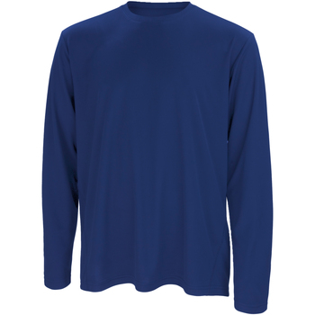 Textiel Heren T-shirts met lange mouwen Spiro S254M Blauw