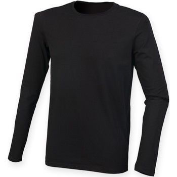 Textiel Heren T-shirts met lange mouwen Skinni Fit SF124 Zwart