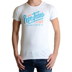 Textiel Jongens T-shirts korte mouwen Pepe jeans 37425 Wit