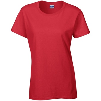 Textiel Dames T-shirts korte mouwen Gildan Missy Fit Rood