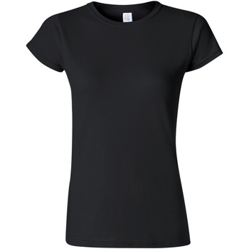 Gildan Dames Zachte Stijl Korte Mouw T-Shirt (Zwart)
