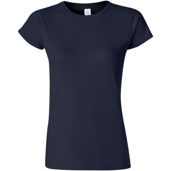 Textiel Dames T-shirts korte mouwen Gildan Soft Blauw